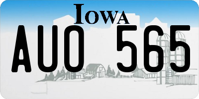IA license plate AUO565