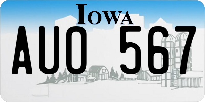 IA license plate AUO567
