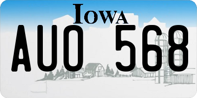 IA license plate AUO568