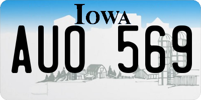 IA license plate AUO569