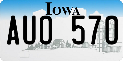 IA license plate AUO570