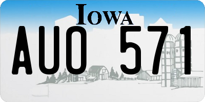 IA license plate AUO571