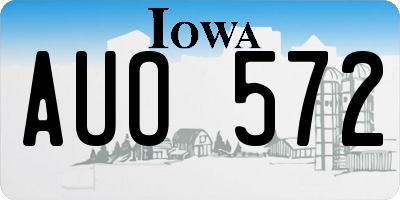 IA license plate AUO572