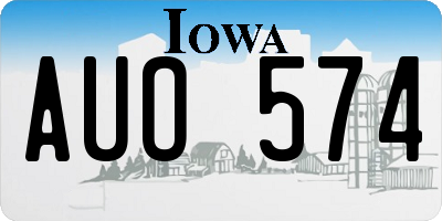 IA license plate AUO574