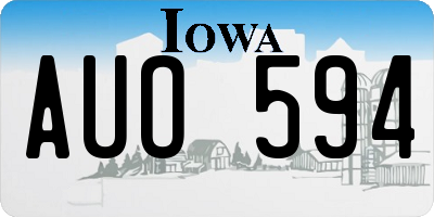 IA license plate AUO594