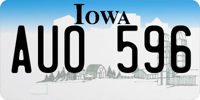 IA license plate AUO596