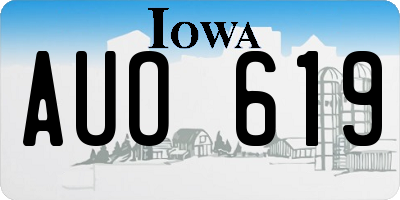 IA license plate AUO619