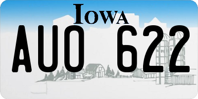 IA license plate AUO622