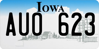 IA license plate AUO623
