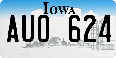 IA license plate AUO624