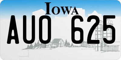 IA license plate AUO625