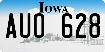 IA license plate AUO628