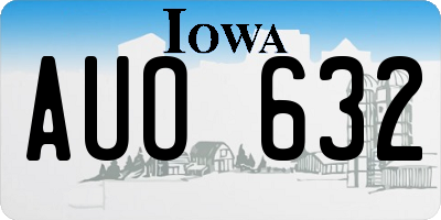 IA license plate AUO632
