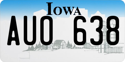 IA license plate AUO638