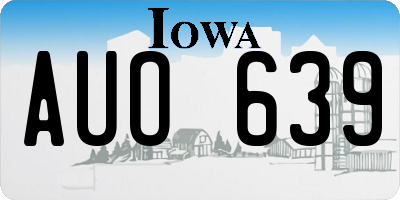 IA license plate AUO639