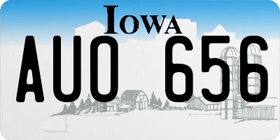 IA license plate AUO656