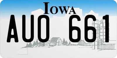 IA license plate AUO661