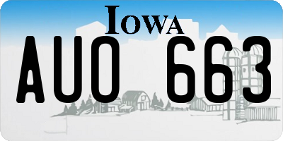 IA license plate AUO663