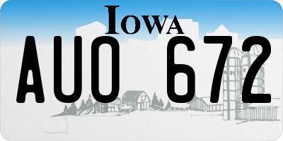 IA license plate AUO672
