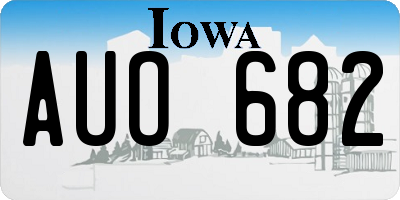 IA license plate AUO682