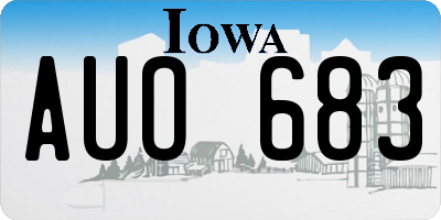 IA license plate AUO683