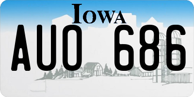 IA license plate AUO686