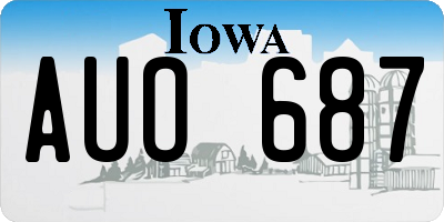 IA license plate AUO687
