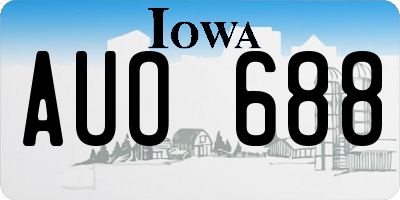IA license plate AUO688