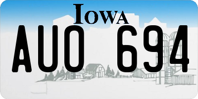 IA license plate AUO694