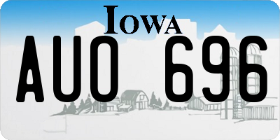 IA license plate AUO696