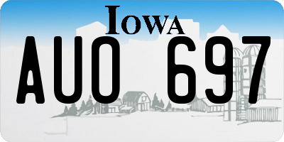 IA license plate AUO697