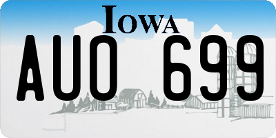 IA license plate AUO699