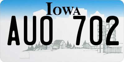 IA license plate AUO702