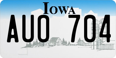 IA license plate AUO704