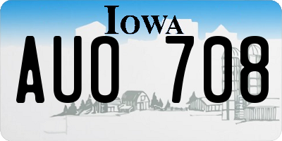 IA license plate AUO708