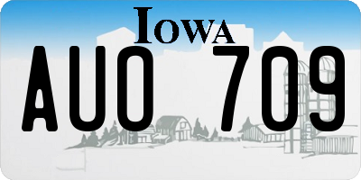 IA license plate AUO709