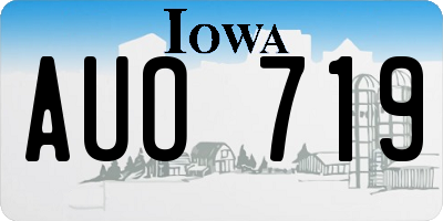 IA license plate AUO719