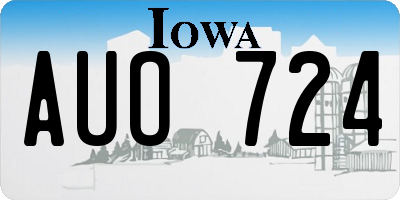 IA license plate AUO724