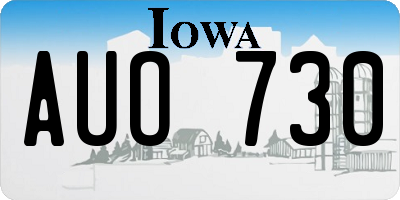 IA license plate AUO730