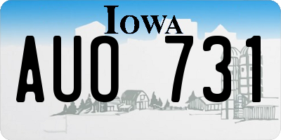 IA license plate AUO731