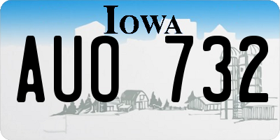 IA license plate AUO732