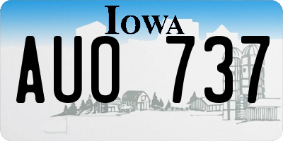 IA license plate AUO737