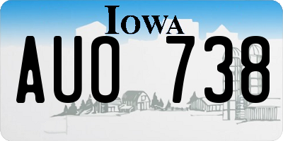 IA license plate AUO738