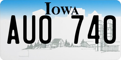 IA license plate AUO740