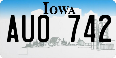 IA license plate AUO742