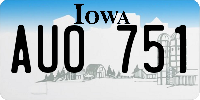 IA license plate AUO751