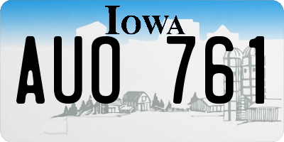 IA license plate AUO761