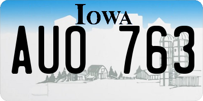 IA license plate AUO763