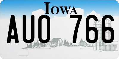 IA license plate AUO766