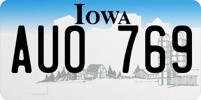 IA license plate AUO769